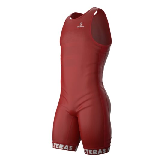 maillot halterofilia hombre rojo