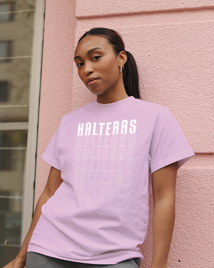 camiseta halteras rosa mujer