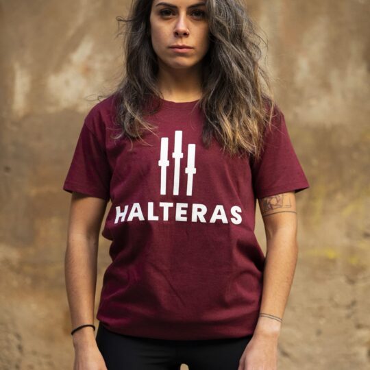 Camiseta mujer VINO tinto L tienda